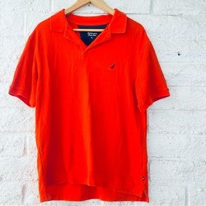 Nautica Men's Orange Polo Shirt